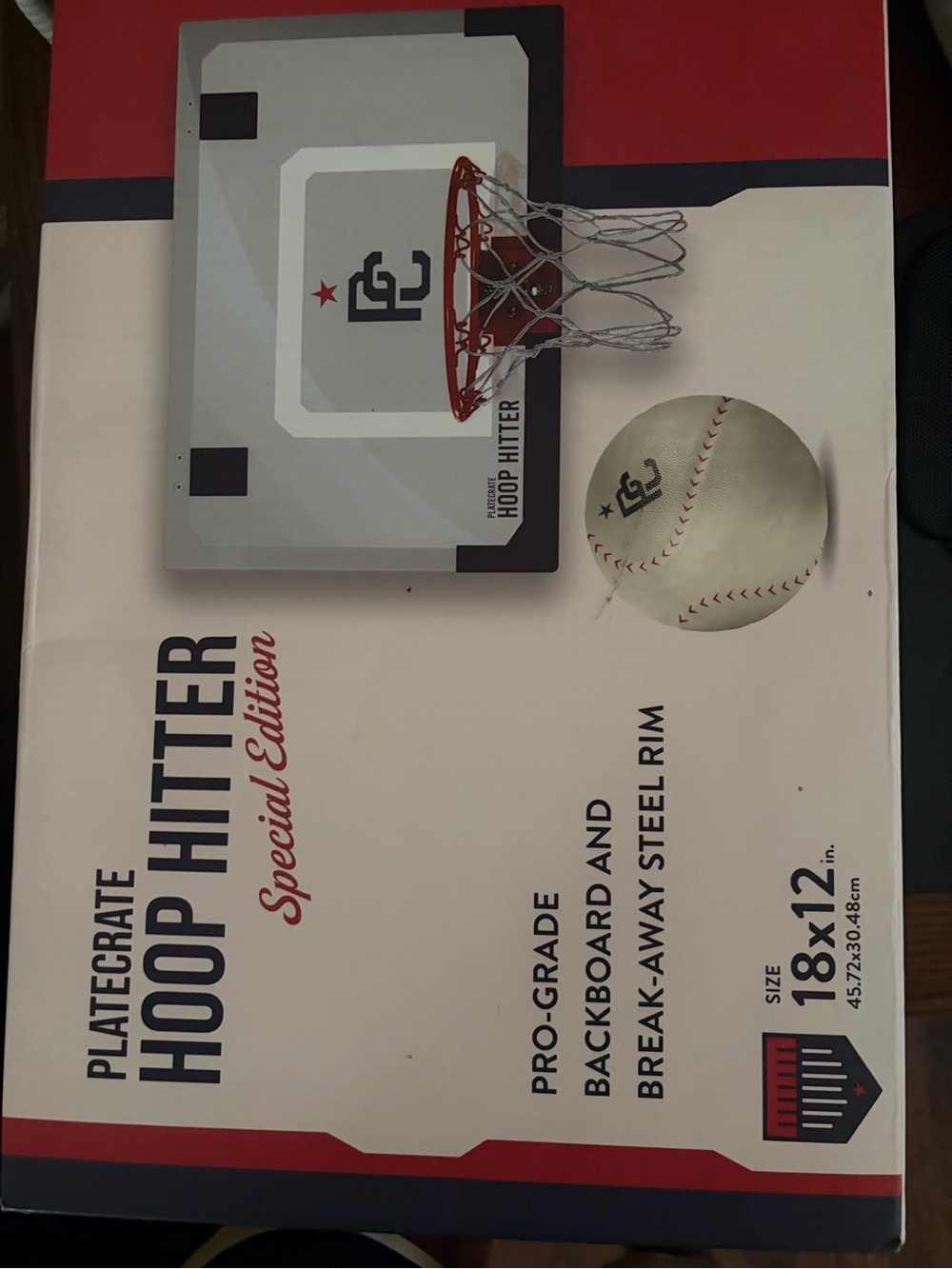 Hoop Hitter Kids Basketball Hoop - White/Red